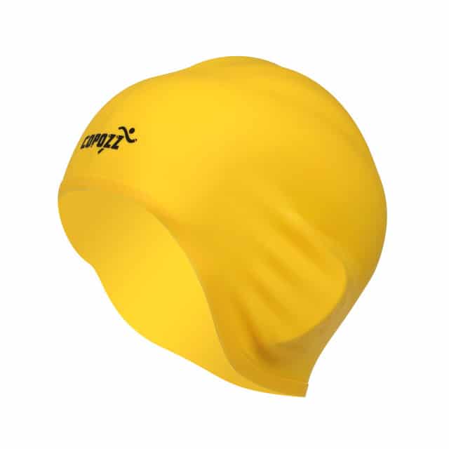 waterproof swim cap yellow