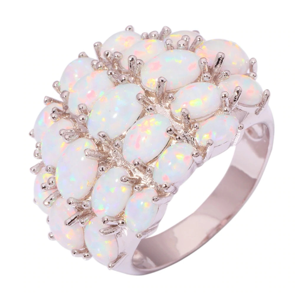 Silver Plated Premium Fire Opal Finger Ring – Borkut