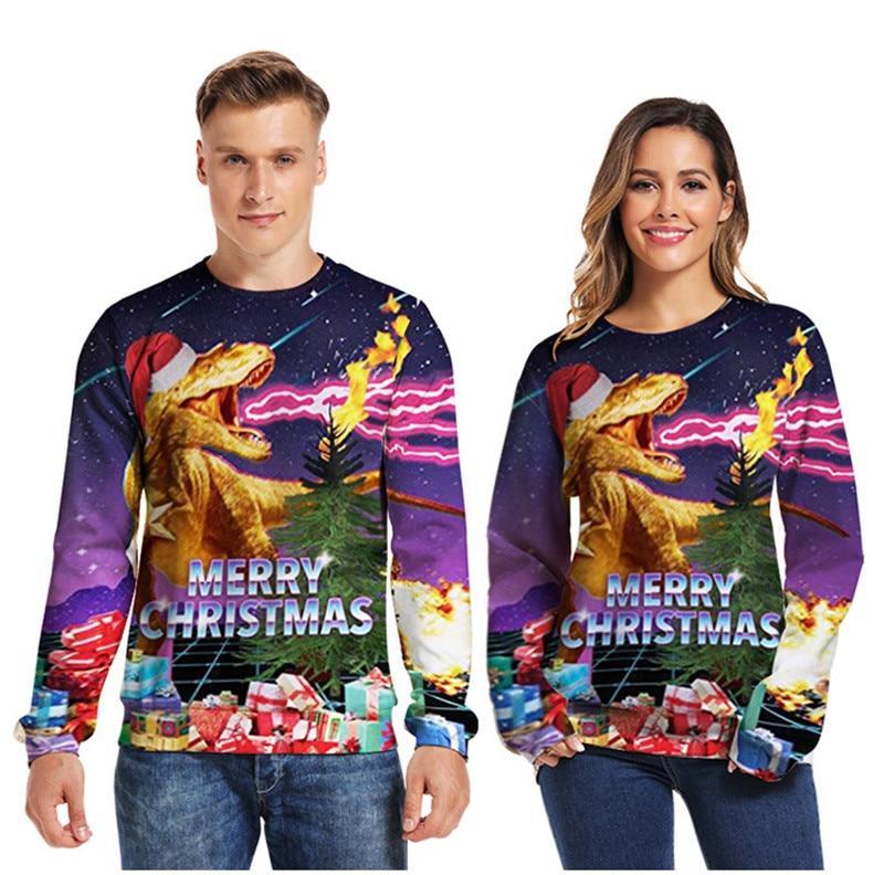 3D Print Monster Pattern Ugly Christmas Sweater For Men & Women