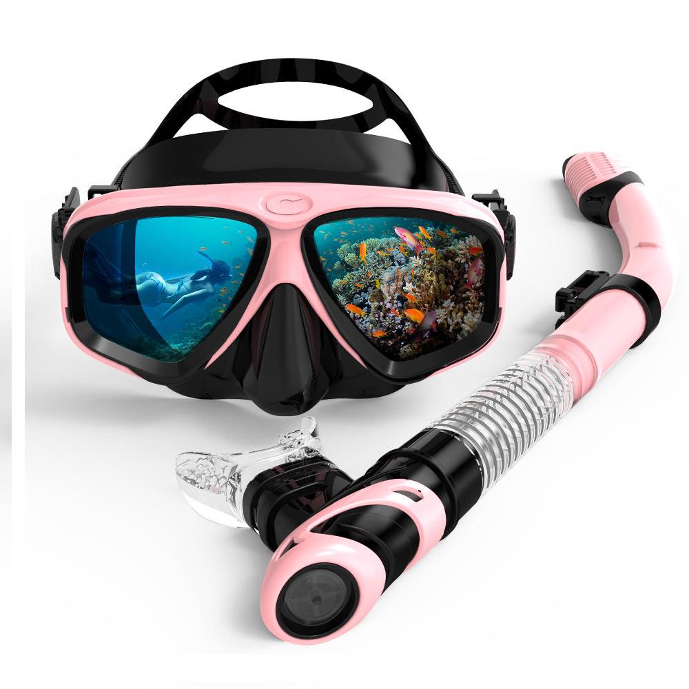 Premium Anti Fog Swim Goggles with Nose Cover & Adjustable Strap